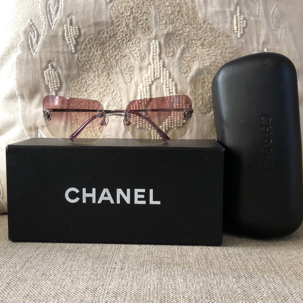Chanel Sunglasses 4017D Pink Gradient w/ Crystals